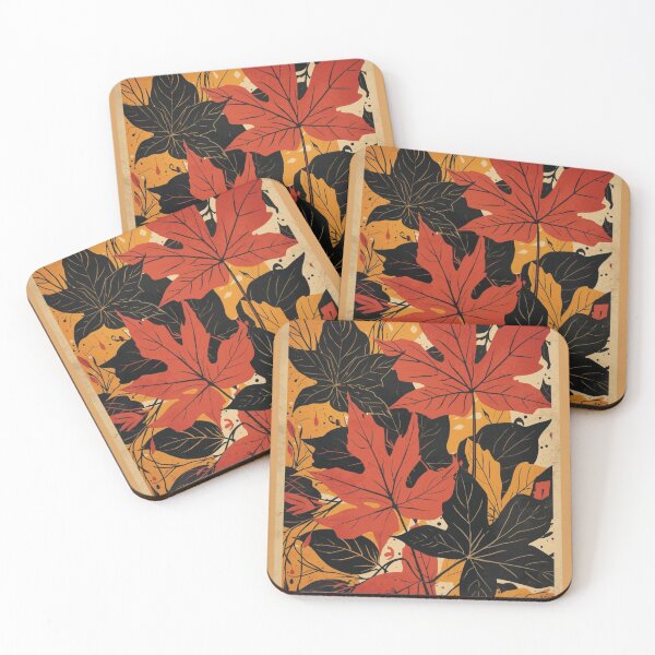 Item preview, Retro Autumn Leaves Illustration | Vintage Fall Botanical Art Print designed and sold by AM-little-shop.