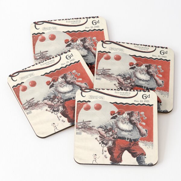 Item preview, The Queenslander 1927 Vintage Santa Claus Illustration – Retro Christmas Magazine Art designed and sold by MugsAndDuds.