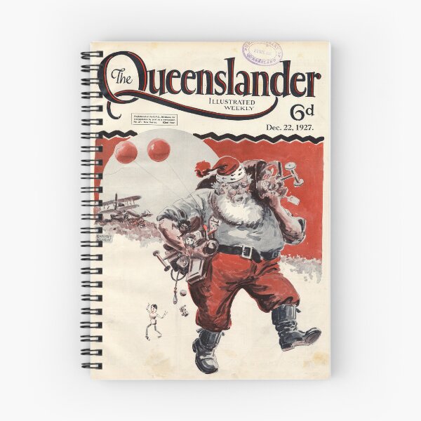 Item preview, The Queenslander 1927 Vintage Santa Claus Illustration – Retro Christmas Magazine Art designed and sold by MugsAndDuds.