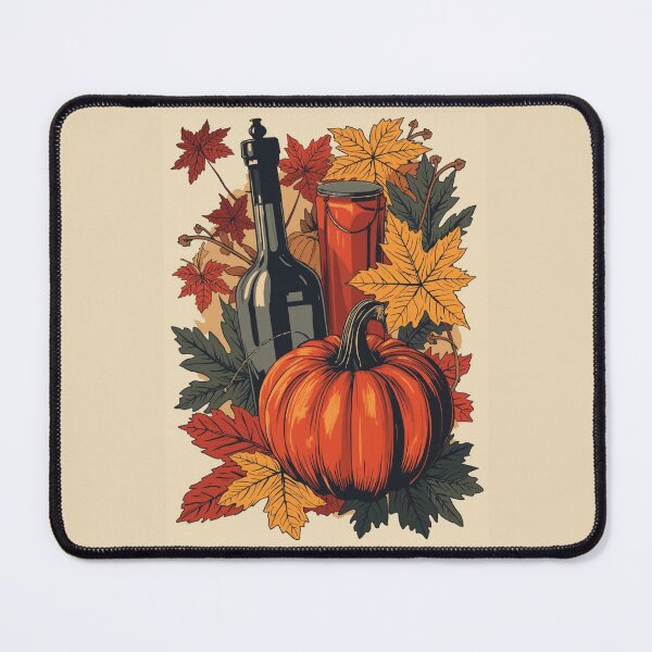 Item preview, Vintage Autumn Pumpkin Illustration | Retro Fall Leaves & Harvest Decor Art designed and sold by AM-little-shop.