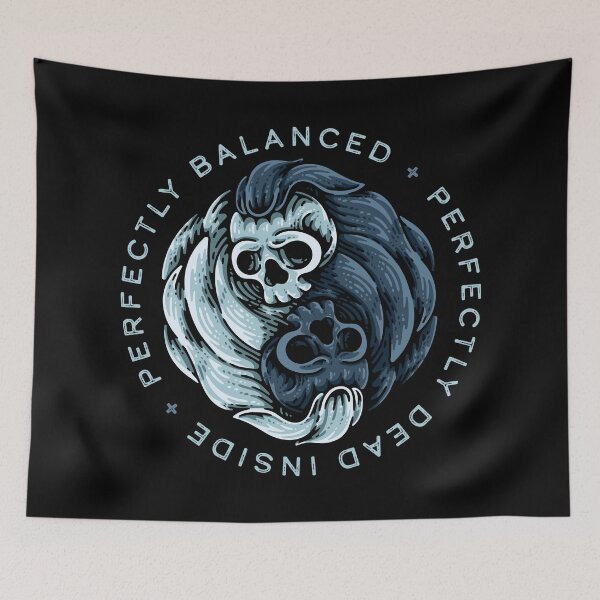 Item preview, Yin Yang Skull, Perfectly Balanced and Perfectly Dead Inside designed and sold by Letitgo.guru Swag.