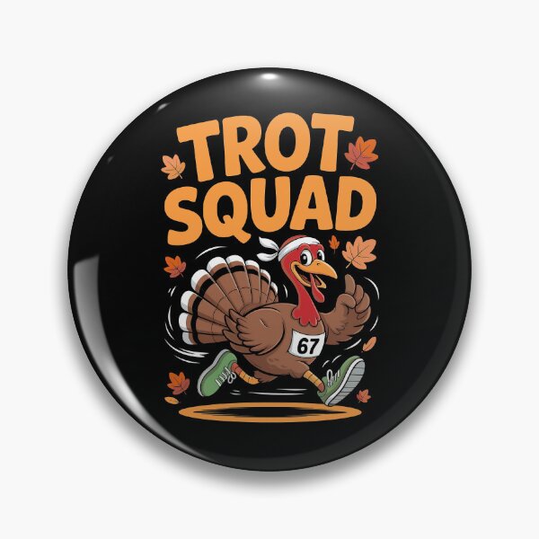 Item preview, Turkey Trot Squad Funny Thanksgiving Running Turkey Design designed and sold by Maniutek.