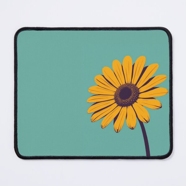 Item preview, Minimal Retro Flower Illustration | Bold Yellow Daisy Art Print designed and sold by AM-little-shop.