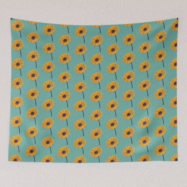 Item preview, Minimal Retro Flower Illustration | Bold Yellow Daisy Art Print designed and sold by AM-little-shop.