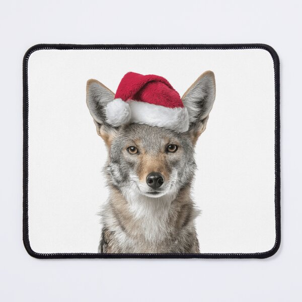Item preview, Festive Jackal Wearing Santa Hat designed and sold by LazyOwlStore.