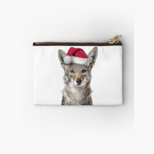 Item preview, Festive Jackal Wearing Santa Hat designed and sold by LazyOwlStore.