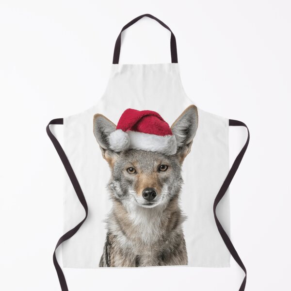 Item preview, Festive Jackal Wearing Santa Hat designed and sold by LazyOwlStore.