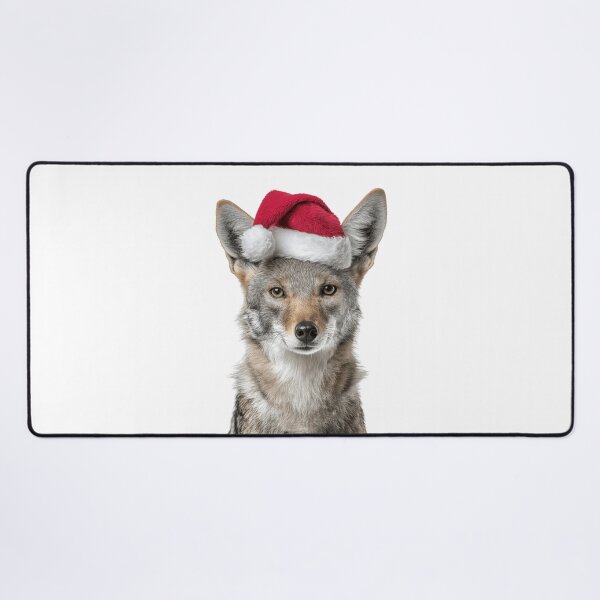Item preview, Festive Jackal Wearing Santa Hat designed and sold by LazyOwlStore.