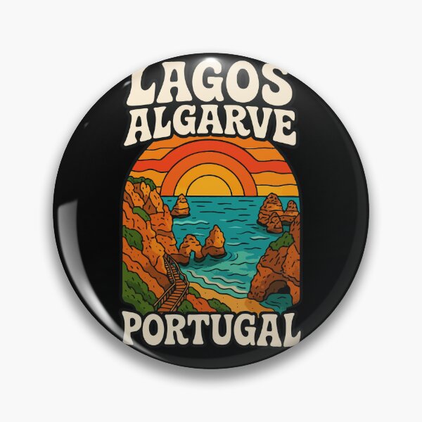 Item preview, Lagos Algarve Portugal Retro Trippy Art designed and sold by TomFrontierArt.