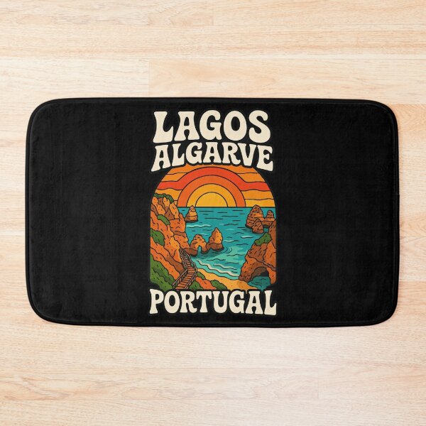 Item preview, Lagos Algarve Portugal Retro Trippy Art designed and sold by TomFrontierArt.