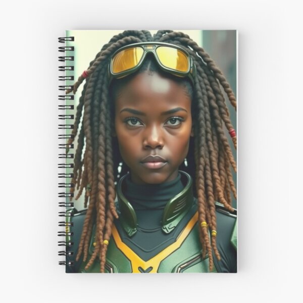 Item preview, Afrofuturist Warrior: Bold African Heroine in Urban Armor designed and sold by Pulse Of Africa.