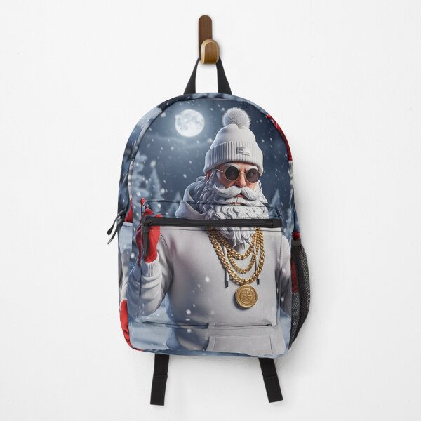 Item preview, Cool Santa Claus in White Hoodie – Stylish Modern Christmas Vibes Under the Snow designed and sold by PixelVibe782.
