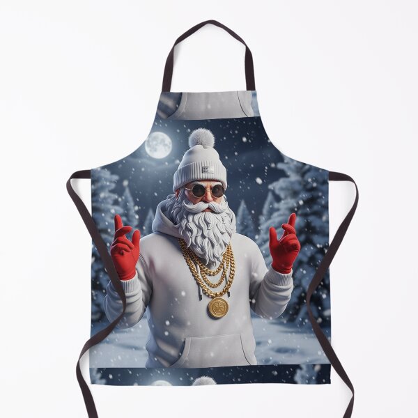Item preview, Cool Santa Claus in White Hoodie – Stylish Modern Christmas Vibes Under the Snow designed and sold by PixelVibe782.