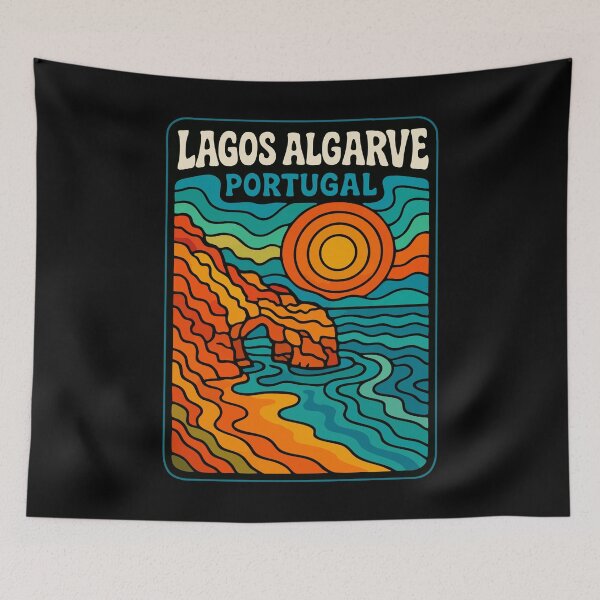 Item preview, Lagos Algarve Retro Trippy Art Travel designed and sold by TomFrontierArt.