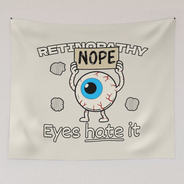 Item preview, Retinopathy Nope – Eyes Hate It designed and sold by Eyepatch-Jacks.