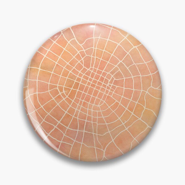 Item preview, Warm Abstract City Map – Watercolor Geometry Art designed and sold by ZorianArt.