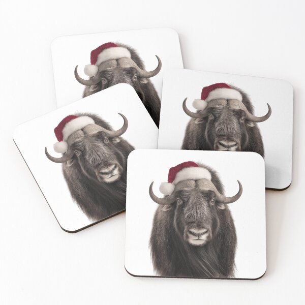 Item preview, Festive Musk Ox with Santa Hat designed and sold by LazyOwlStore.