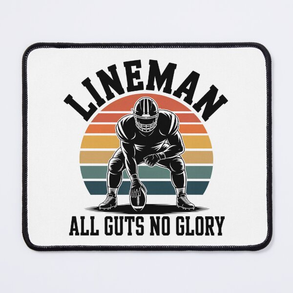 Item preview, Retro American Football Lineman Sunset Design – “All Guts No Glory” Vintage Sports  designed and sold by VividOrganica.