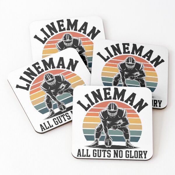 Item preview, Retro American Football Lineman Sunset Design – “All Guts No Glory” Vintage Sports  designed and sold by VividOrganica.