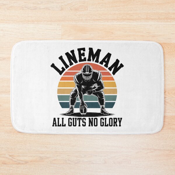 Item preview, Retro American Football Lineman Sunset Design – “All Guts No Glory” Vintage Sports  designed and sold by VividOrganica.