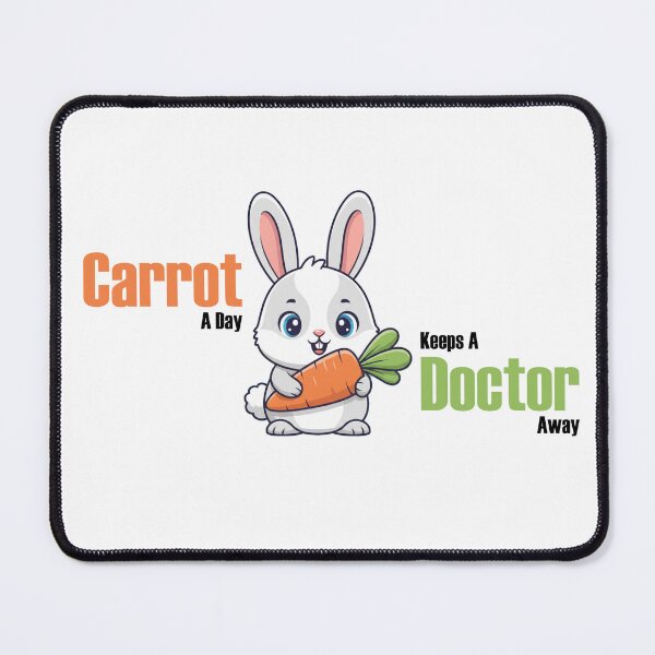 Item preview, Carrot A Day Keeps A Doctor Away, Cute Bunny Rabbit designed and sold by The-Tiny-Canvas.