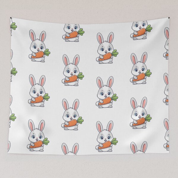 Item preview, Carrot A Day Keeps A Doctor Away, Cute Bunny Rabbit designed and sold by The-Tiny-Canvas.