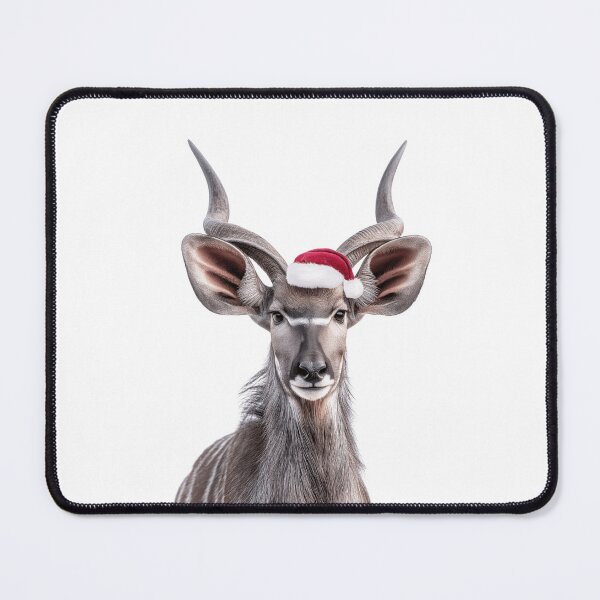 Item preview, Festive Nyala Antelope with Santa Hat designed and sold by LazyOwlStore.