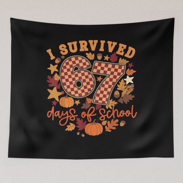 Item preview, Sobreviví 67 días de escuela. Profesor gracioso. Día de Acción de Gracias. Otoño. designed and sold by ArtFunDib.