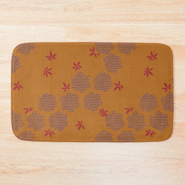 Item preview, Japanese Maple Leaves with Hexagon - seamless vintage pattern designed and sold by Japan Design Prints.