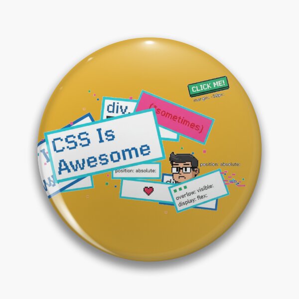 Item preview, CSS Is Awesome Funny Coding Joke designed and sold by WiserShop.