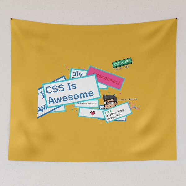 Item preview, CSS Is Awesome Funny Coding Joke designed and sold by WiserShop.