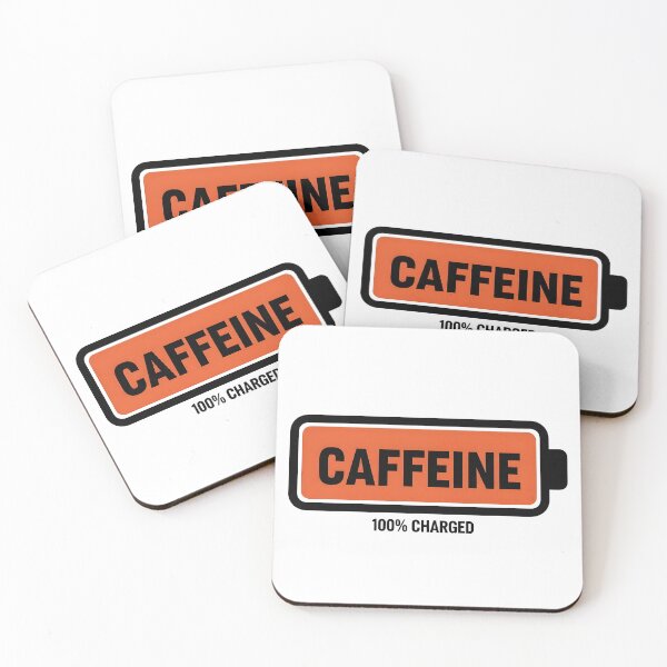 Item preview, Caffeine 100% Charged Battery Art designed and sold by InkWeaveShop.