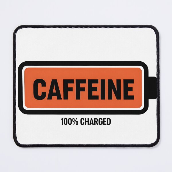Item preview, Caffeine 100% Charged Battery Art designed and sold by InkWeaveShop.