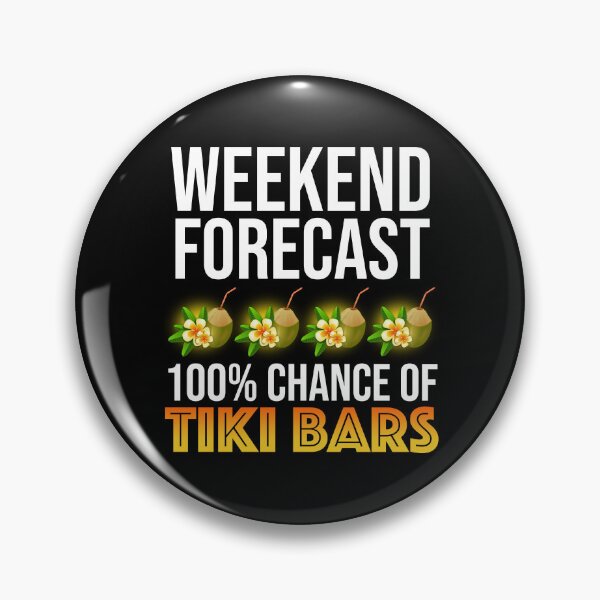 Item preview, Weekend Forecast - 100% Chance of Tiki Bars designed and sold by Cat Lady Designs.