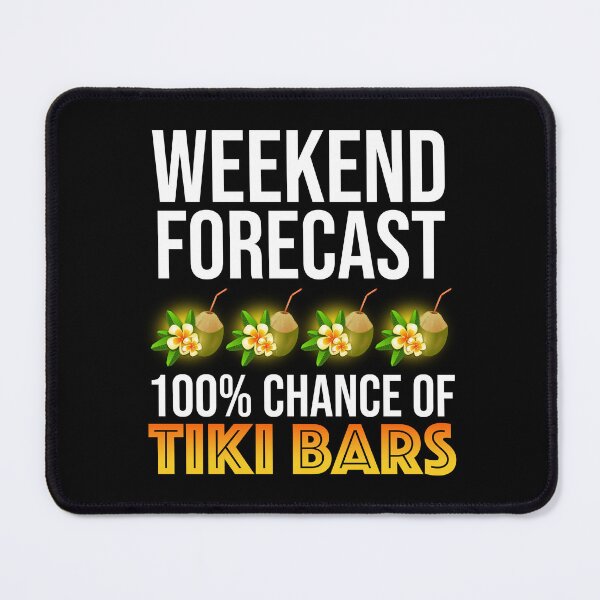Item preview, Weekend Forecast - 100% Chance of Tiki Bars designed and sold by Cat Lady Designs.