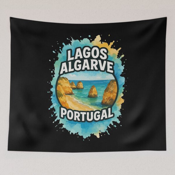 Item preview, Lagos Algarve Portugal Watercolor Travel designed and sold by TomFrontierArt.