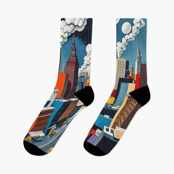 Item preview, Cubist Surrealism Retro City designed and sold by Sharon Schwalbe.