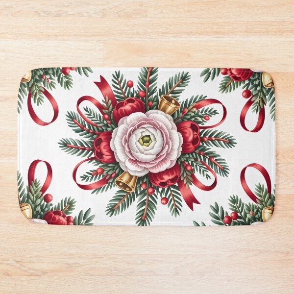 Item preview, White Ranunculus - Vintage Holiday Floral Art designed and sold by JessArty.