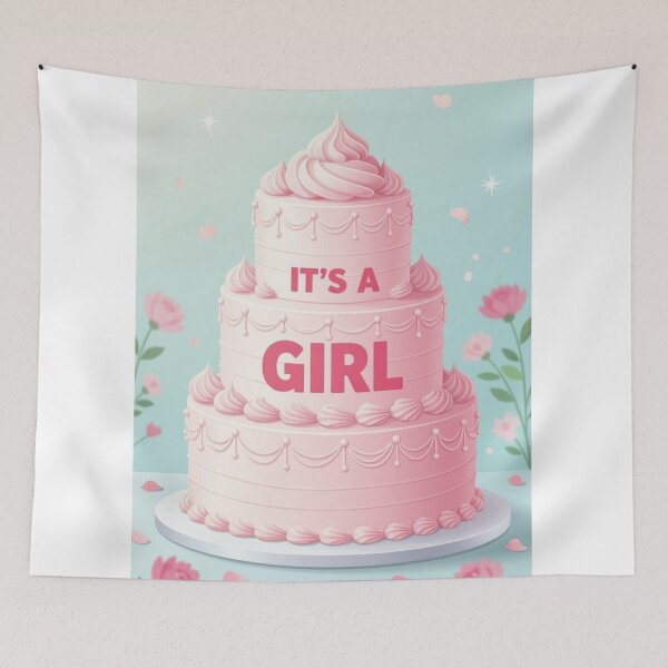 Item preview, It's A Girl Cake designed and sold by ArtQueen777.