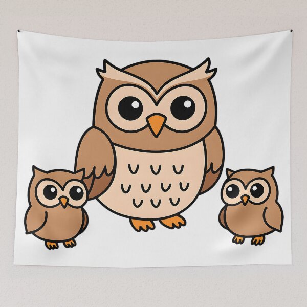 Item preview, Family of owls designed and sold by Gold Phoenix Adro.