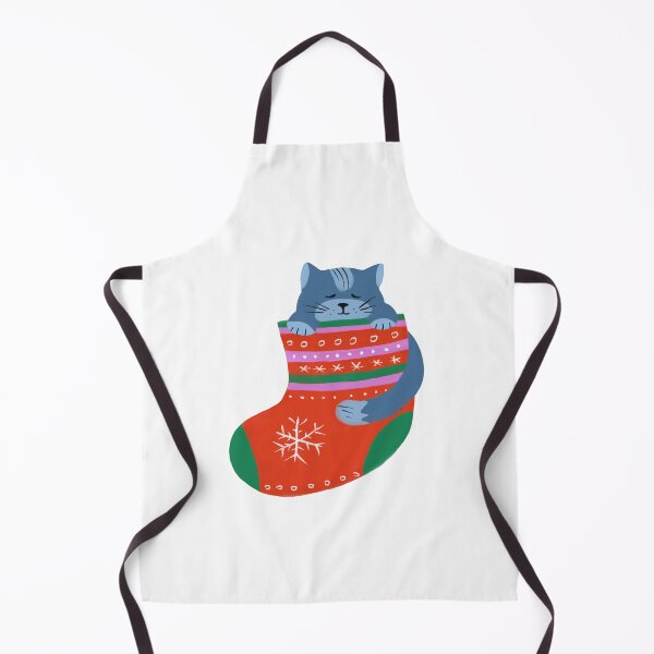 Item preview, Cute Christmas Cat in Red Stocking – Festive Holiday Illustration designed and sold by jsapro.