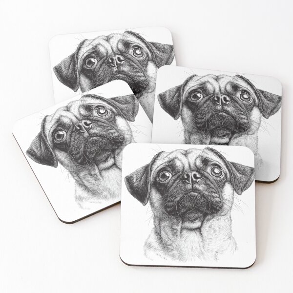 Item preview, Pug Drawing | Realistic Dog Sketch Art for Pug Lovers designed and sold by MyMomentShirt.
