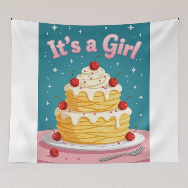 Item preview, It's A Girl Fancy Cake designed and sold by ArtQueen777.