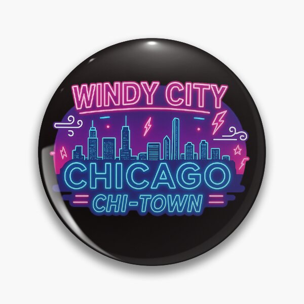 Item preview, Windy City Chicago Neon Sticker designed and sold by Mirkoniart.