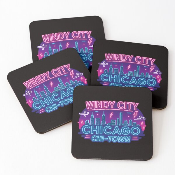 Item preview, Windy City Chicago Neon Sticker designed and sold by Mirkoniart.