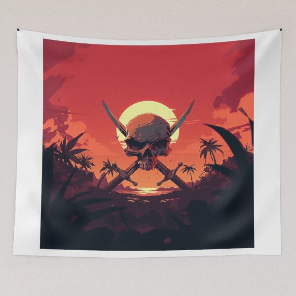 Item preview, Pirate Skull Sunset Island designed and sold by Christian Weiss.