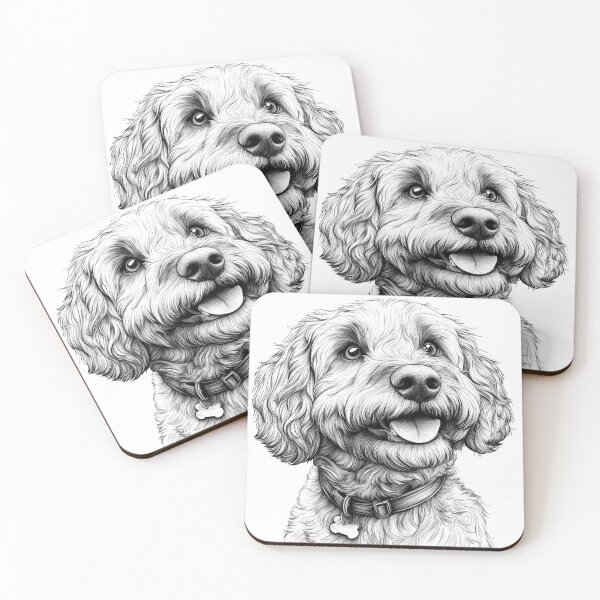 Item preview, Labradoodle Mom Drawing | Realistic Dog Sketch Art for Pet Lovers designed and sold by MyMomentShirt.