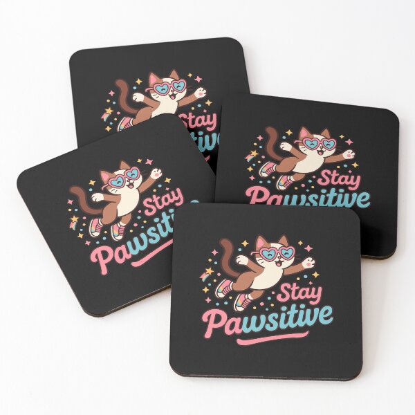 Item preview, Glam Cat Stay Pawsitive Tee – Whiskerly Classy Feminine Positive Top designed and sold by WhiskerlyGfx.