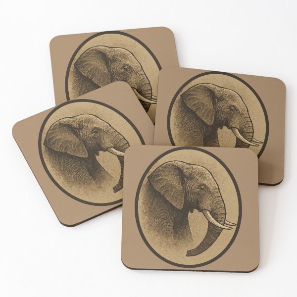 Item preview, Wise Elephant Portrait – Vintage Sepia Identity designed and sold by SavannaStrikes.