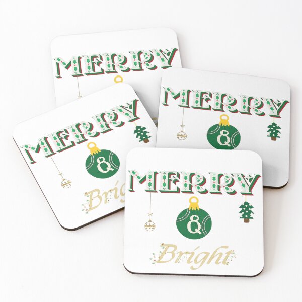 Item preview, "MERRY & Bright" Elegant Christmas Typography | Classic Holiday Ornament & Tree Design designed and sold by bloompprint.